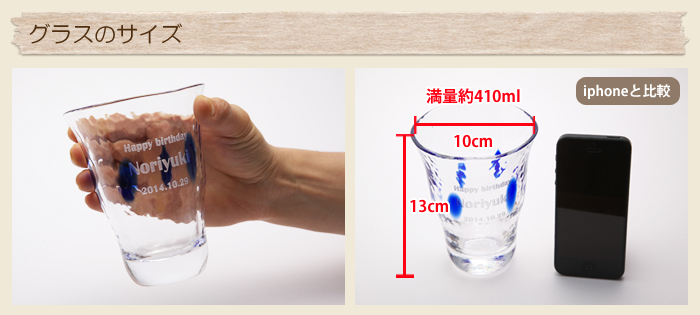 グラスのサイズ