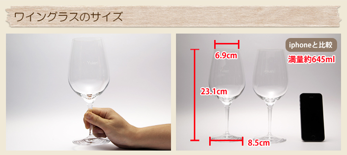ワイングラスのサイズ