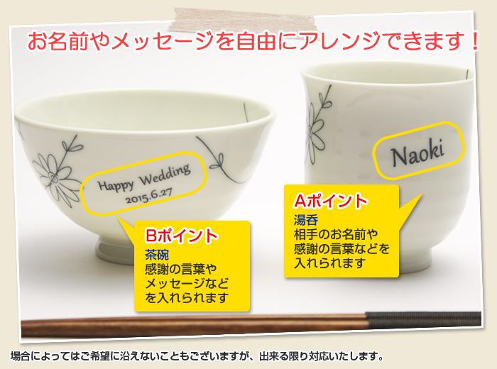お名前もメッセージも自由にアレンジできます!