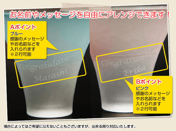 お名前もメッセージも自由にアレンジできます!