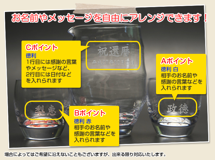 お名前もメッセージも自由にアレンジできます!