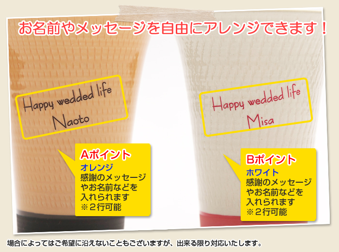 お名前もメッセージも自由にアレンジできます!