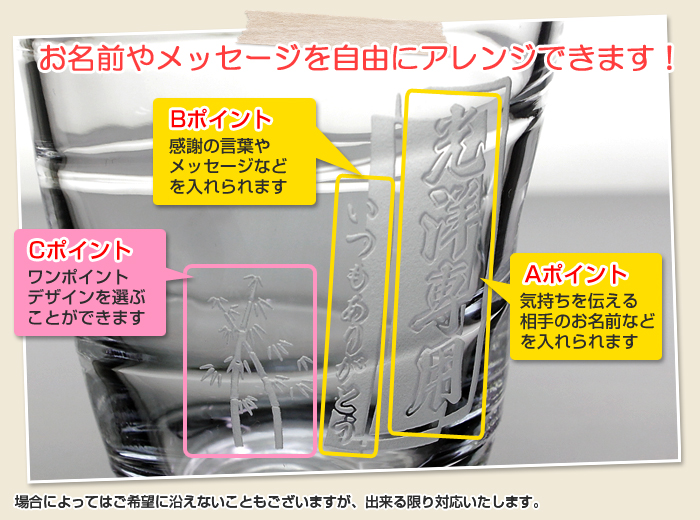 お名前もメッセージも自由にアレンジできます!