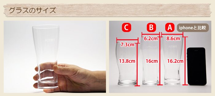 グラスのサイズ