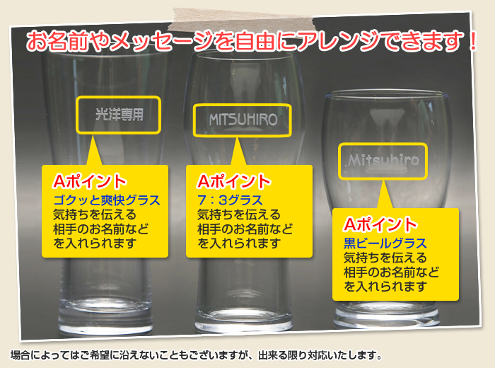 お名前もメッセージも自由にアレンジできます!