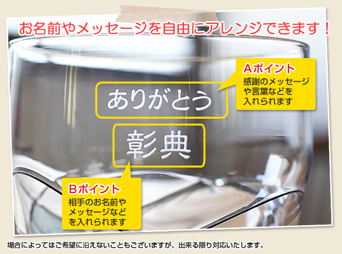 お名前もメッセージも自由にアレンジできます!