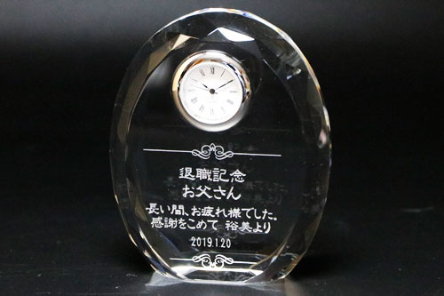 クリスタル時計　ダイヤカット